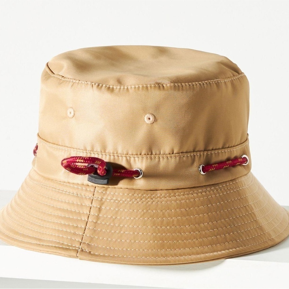 Anthropologie Khaki Colored Nylon Bucket Hat - Picture 3 of 3